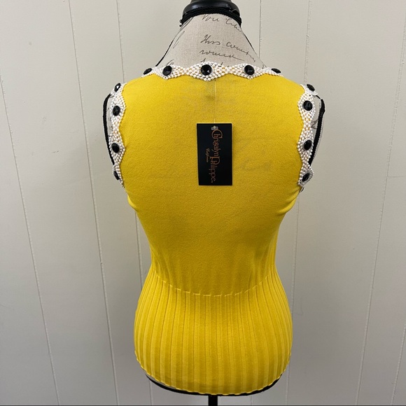 Christine Phillipe knit beaded neck top - Picture 7 of 7